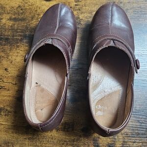 Dansko Brown Leather Mules